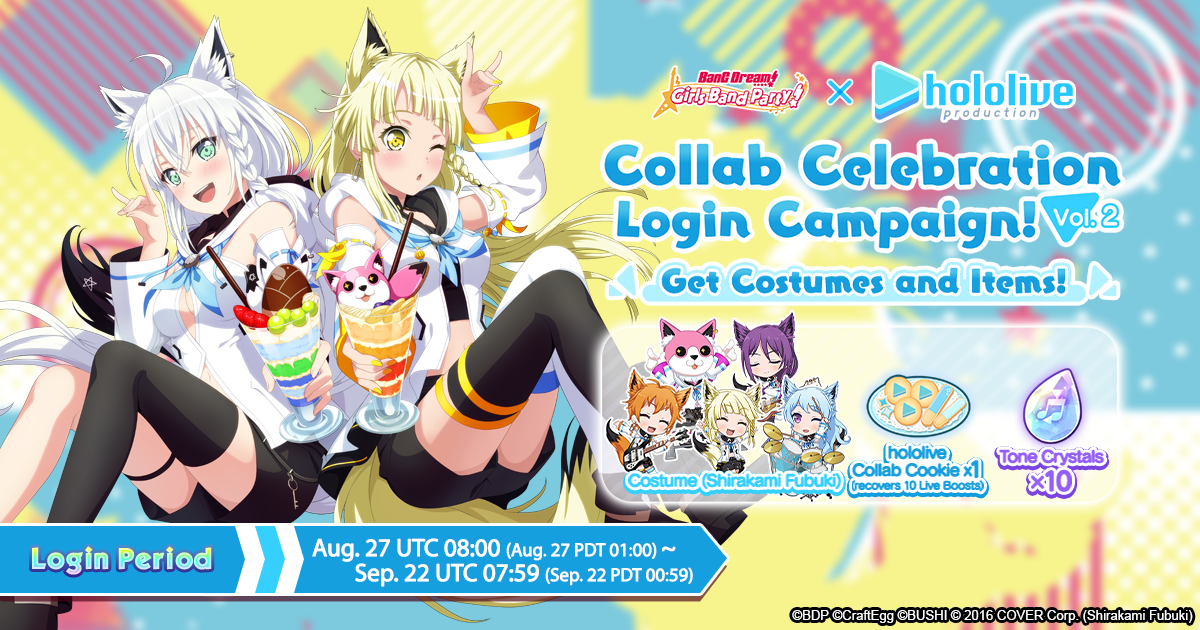 Collab with hololive Starts from Aug. 26!