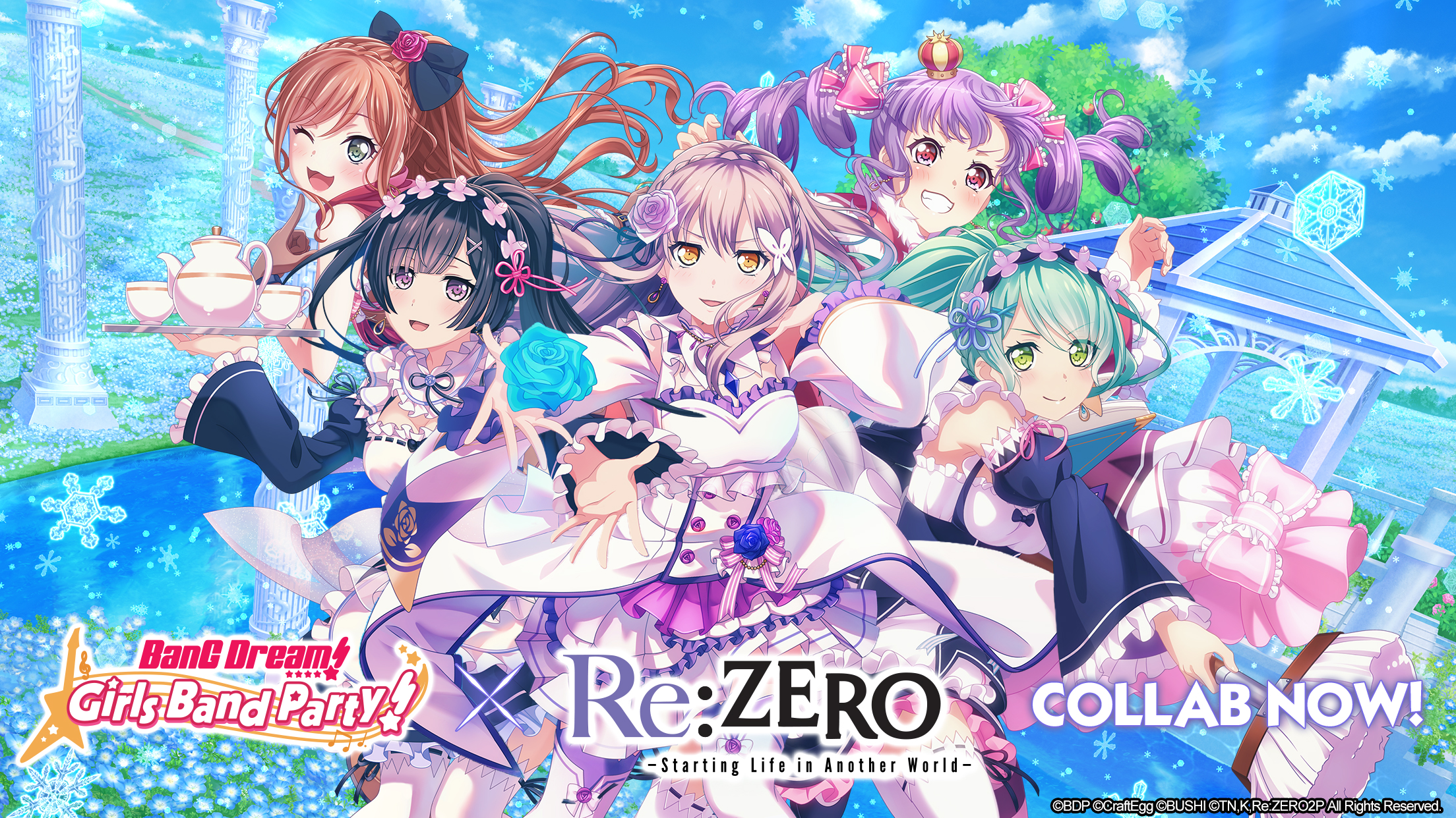 BanG Dream! Girls Band Party JP x Re:Zero 2nd Collab Begins on August 20 -  QooApp News