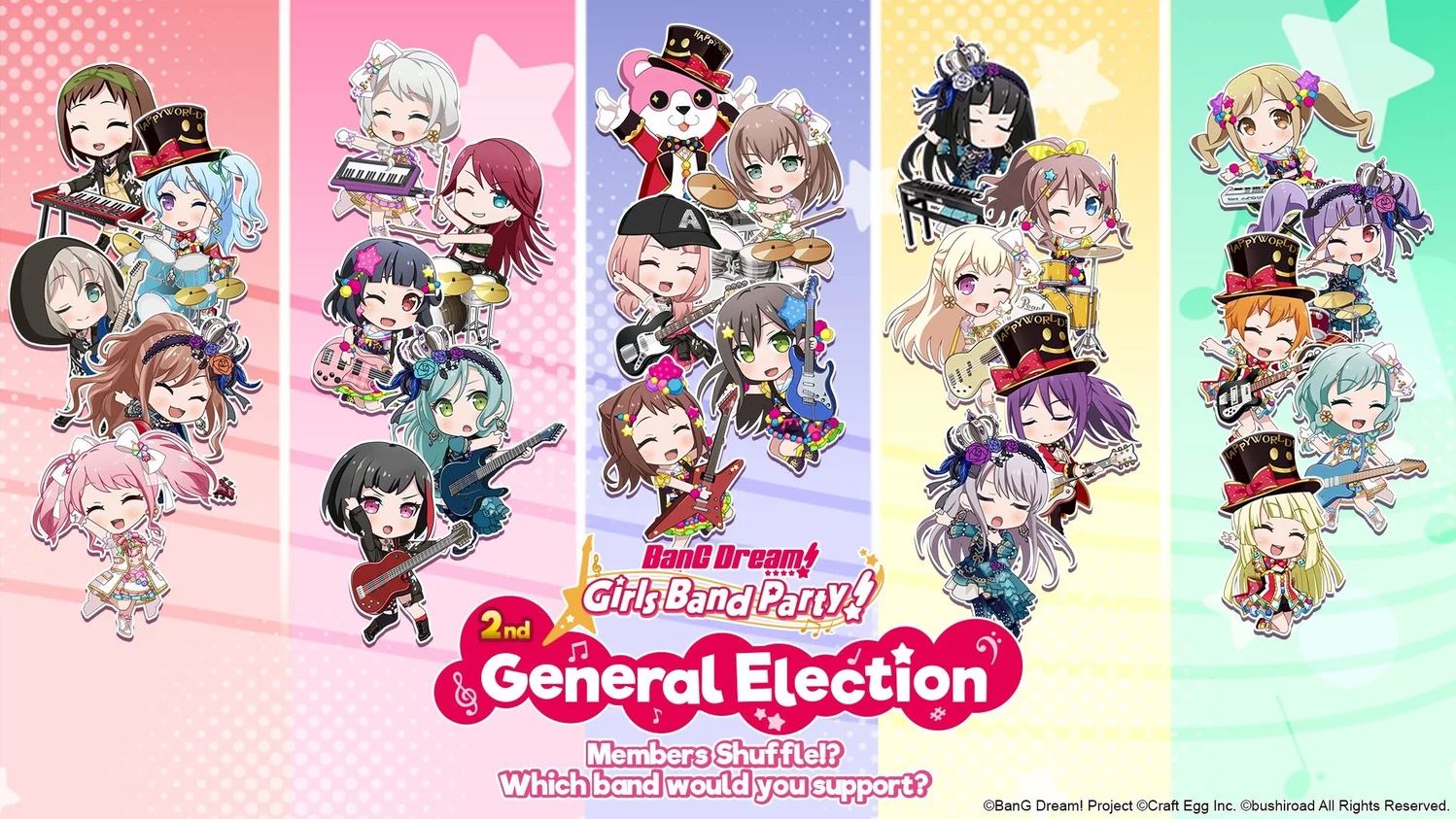 Characters list, BanG Dream!, Bandori Party - BanG Dream! Girls Band  Party