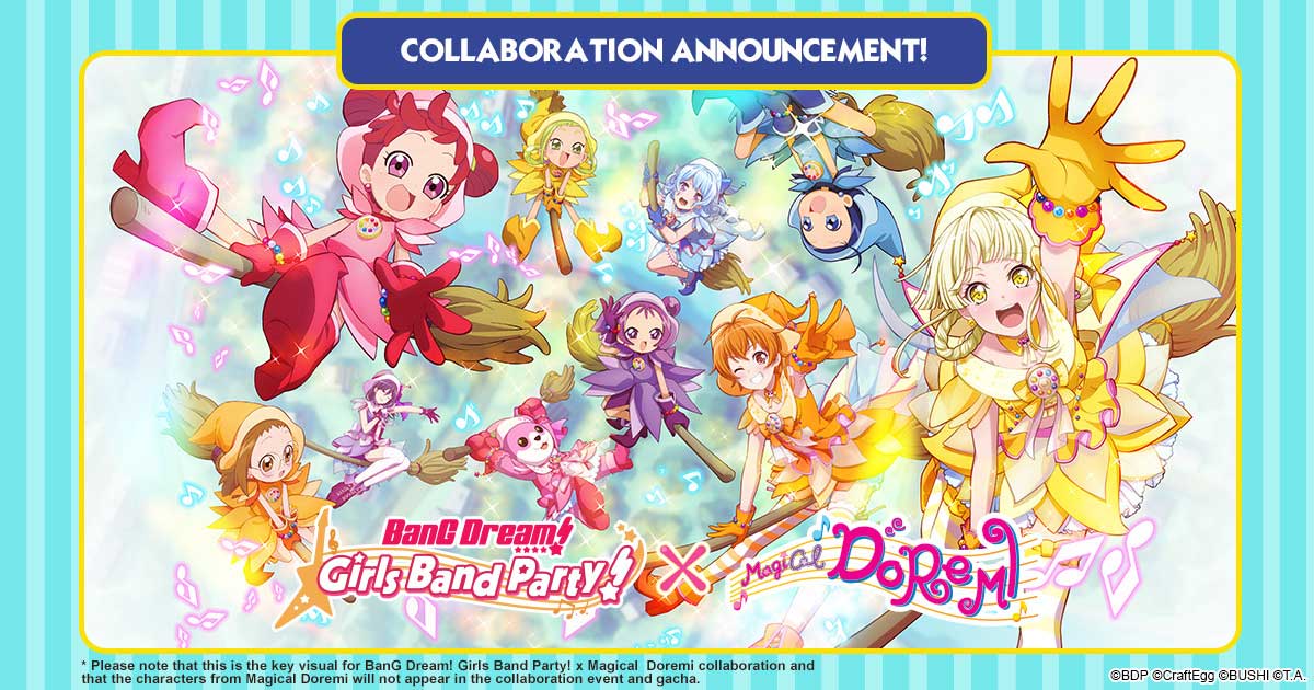 BANG DREAM! GIRLS BAND PARTY! LAUNCHES COLLABORATION WITH MAGICAL DOREMI –  Bionic Buzz