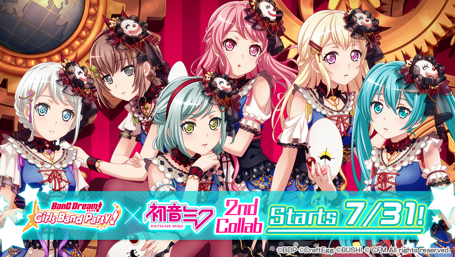 BanG Dream! Girls Band Party x Miku Collab Launches Aug. 24!, Game News